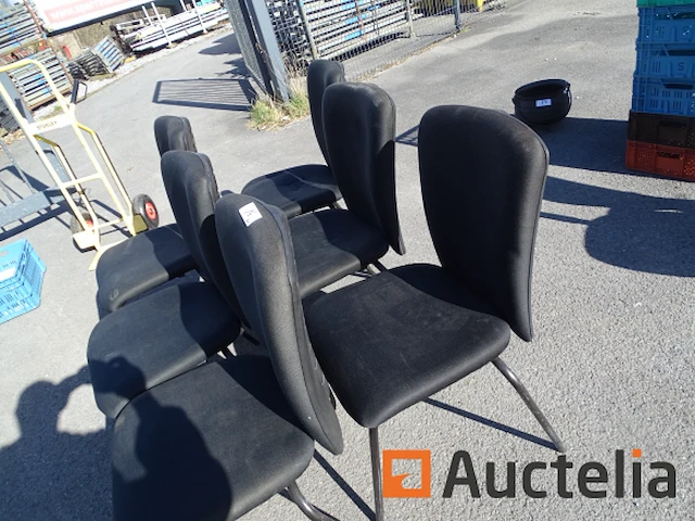 6 moderne zwarte stoelen - afbeelding 3 van  6