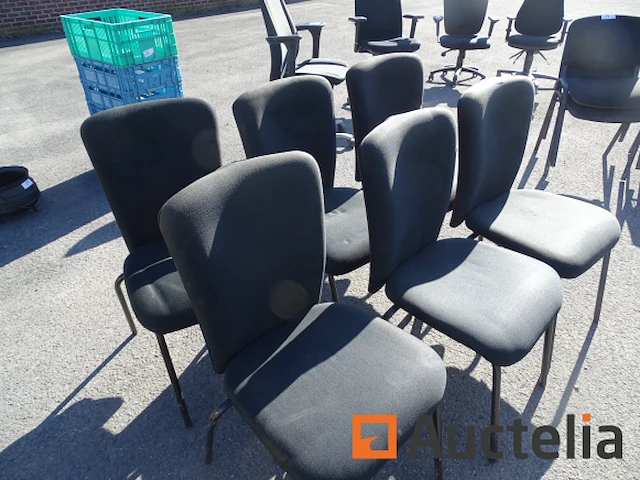 6 moderne zwarte stoelen - afbeelding 5 van  6