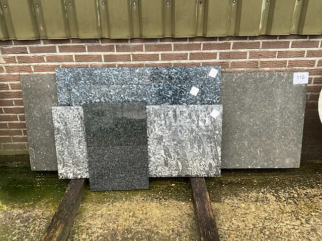 6 natuurstenen bladen - afbeelding 1 van  5
