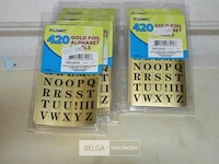 6 pakjes flomo gold foil alphabet labels - afbeelding 1 van  3