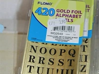 6 pakjes flomo gold foil alphabet labels - afbeelding 2 van  3
