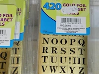 6 pakjes flomo gold foil alphabet labels - afbeelding 3 van  3