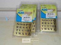 6 pakjes flomo gold foil alphabet labels - afbeelding 1 van  3