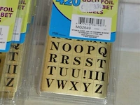 6 pakjes flomo gold foil alphabet labels - afbeelding 3 van  3