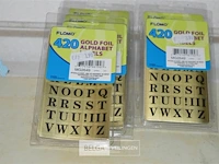 6 pakjes flomo gold foil alphabet labels - afbeelding 1 van  3