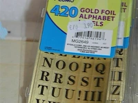 6 pakjes flomo gold foil alphabet labels - afbeelding 2 van  3
