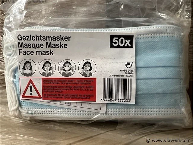 6 palletten mondmaskers - afbeelding 5 van  9