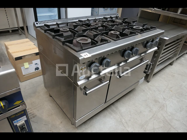 6-pits gasfornuis + geïntegreerde ovens olis 769-cgu-ce - afbeelding 1 van  16