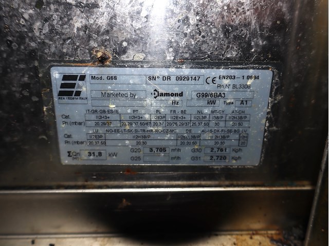 6 pits gasvuur diamond - afbeelding 4 van  4