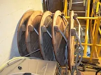 6 plooitafels rond hoog teak blad (1123) - afbeelding 4 van  5