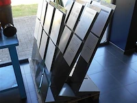 6 prijzen presentatiestanden glas metalen voet - afbeelding 1 van  1