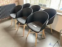 6 pvc kuipstoelen - afbeelding 1 van  3