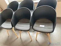 6 pvc kuipstoelen - afbeelding 2 van  3