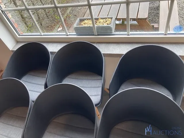 6 pvc kuipstoelen - afbeelding 3 van  3