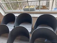 6 pvc kuipstoelen - afbeelding 3 van  3