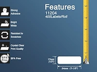 6 rollen dk-11208 grote oranje adreslabels compatibel met brother - afbeelding 2 van  5