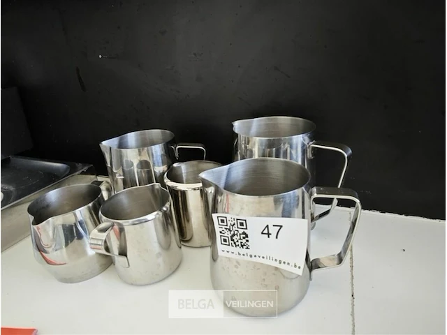 ±6 rvs schenkkannetjes - afbeelding 2 van  2