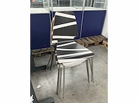 6 stapelbare zebra-stoelen - afbeelding 3 van  4