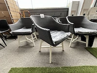 6 stoelen bodega wicker met kussens - afbeelding 3 van  5