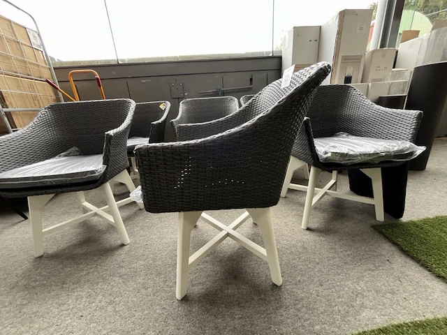 6 stoelen bodega wicker met kussens - afbeelding 5 van  5