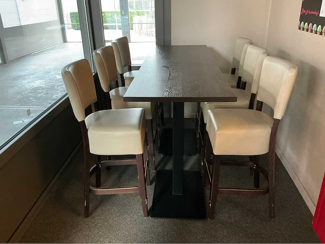 6 stoelen met tafel barmeubel - afbeelding 2 van  5