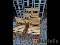 6 stoelen solide beukenhout