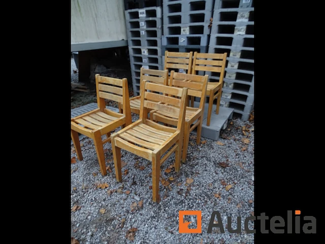 6 stoelen solide beukenhout - afbeelding 4 van  4