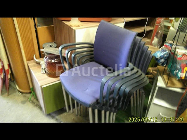 6 stoffen stoelen met armleuningen - afbeelding 4 van  4