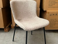 6 stuks bouclé stoel beige - afbeelding 1 van  1