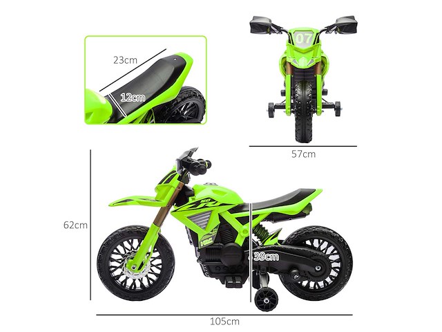 6 v elektrische kindermotorcross 2 motoren max. geluidseffecten 3 km/h - afbeelding 4 van  6