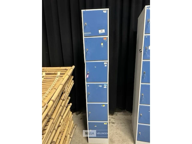6-vaks lockerkast met sleutels - afbeelding 1 van  3