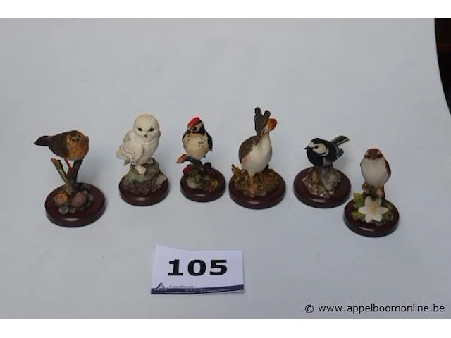 6 vogelbeeldjes - afbeelding 1 van  1