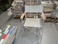 6 vouwstoelen witte zit en rug met armleuning chroom onderstel al eco - afbeelding 4 van  5