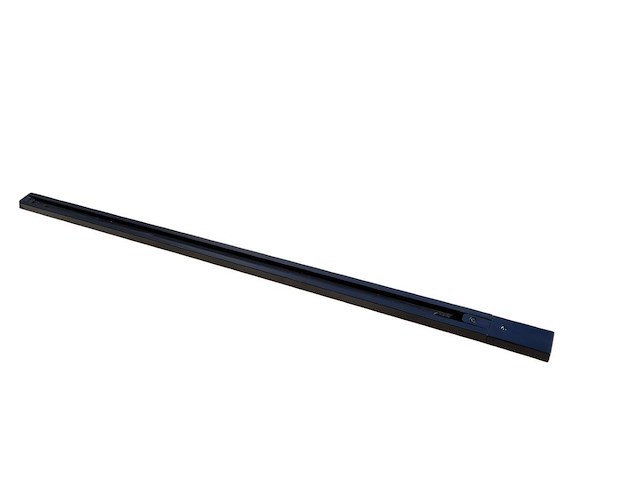 6 x 1 meter rail voor 1 fase 2 draden railsystem met doorverbinder zwart - afbeelding 2 van  4