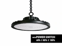 6 x 100w 6500k pro led ufo highbay 3 step switch dimbaar - afbeelding 1 van  6