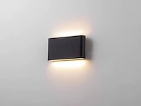 6 x 12w led design wandlamp duo licht zand zwart warm wit waterdicht - afbeelding 4 van  7