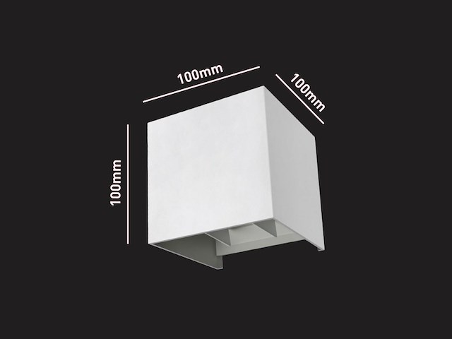 6 x 12w led wit wandlamp kubus duo licht verstelbaar waterdicht - afbeelding 7 van  9