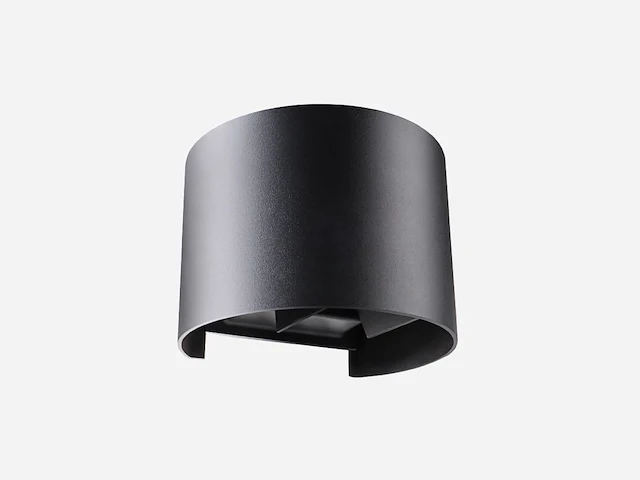6 x 12w led zwart wandlamp rond duo licht verstelbaar waterdicht - afbeelding 5 van  7