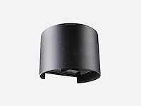 6 x 12w led zwart wandlamp rond duo licht verstelbaar waterdicht - afbeelding 5 van  7