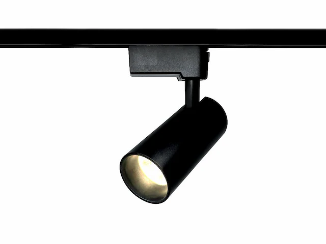 6 x 18w 3000k led pro railspot cilinder zand zwart draaibaar - afbeelding 1 van  6
