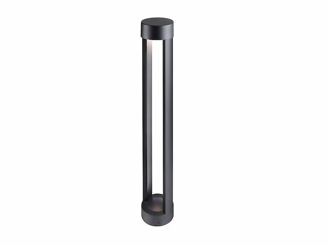 6 x 7w led zand zwart tuinlamp cilinder 60cm warm wit - afbeelding 1 van  8