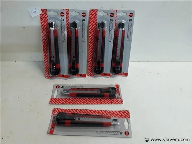 6 x afbreekmes 18 mm - afbeelding 1 van  2