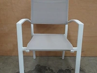 6 x azur alu stapelstoel ronda white - afbeelding 2 van  3