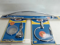 6 x badkamertoebehoren chrome 3 assorti - afbeelding 3 van  3