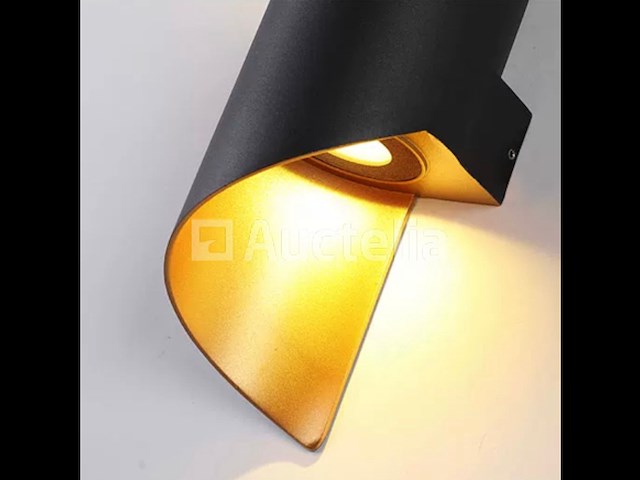 6 x bidirectionele led wandlamp – 2x3w – 3500k neutraal wit – zwart/goud – ip54 (sw-34) - afbeelding 3 van  5