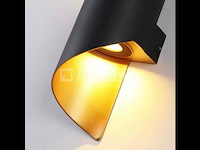 6 x bidirectionele led wandlamp – 2x3w – 3500k neutraal wit – zwart/goud – ip54 (sw-34) - afbeelding 3 van  5