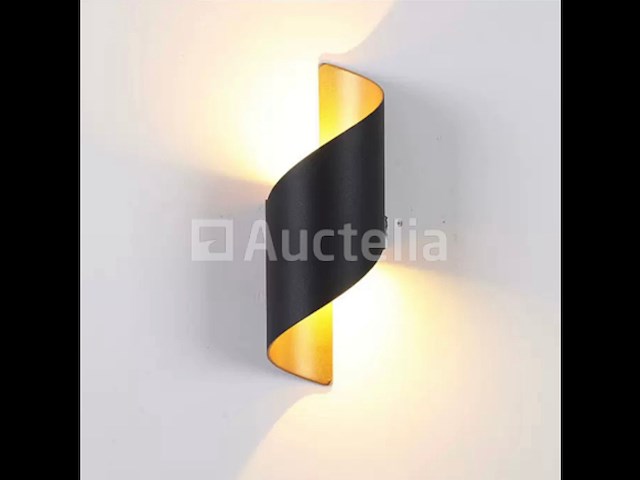6 x bidirectionele led wandlamp – 2x3w – 3500k neutraal wit – zwart/goud – ip54 (sw-34) - afbeelding 5 van  5