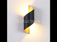 6 x bidirectionele led wandlamp – 2x3w – 3500k neutraal wit – zwart/goud – ip54 (sw-34) - afbeelding 5 van  5