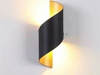 6 x bidirectionele led wandlamp – 2x3w – 3500k neutraal wit – zwart/goud – ip54 (sw-34) - afbeelding 5 van  5