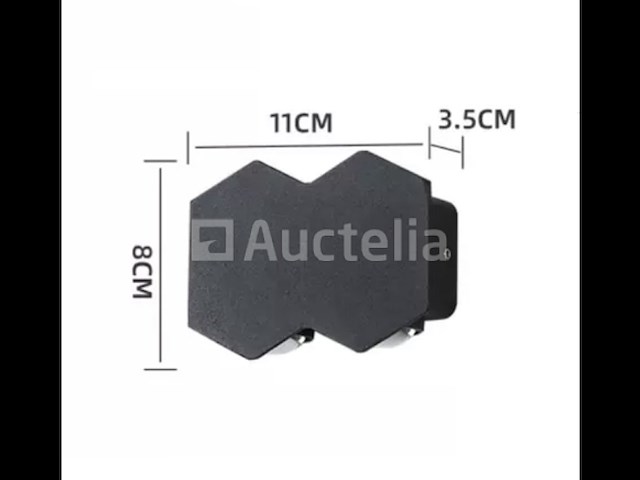 6 x bidirectionele led wandlamp – 4w – 3500k – ip54 – zwart – sw-51-2 - afbeelding 3 van  4